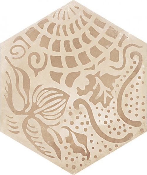 Marco Corona TERRA  Floreale Esagone vers C Decor 25 x 21,6