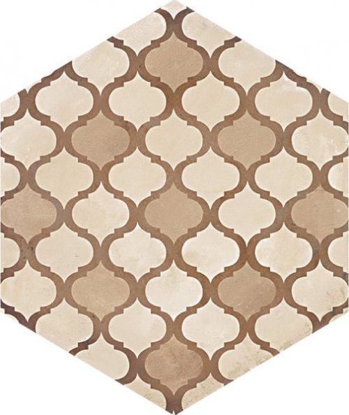 Marco Corona TERRA  Coloniale Esagone vers C Decor 25 x 21,6